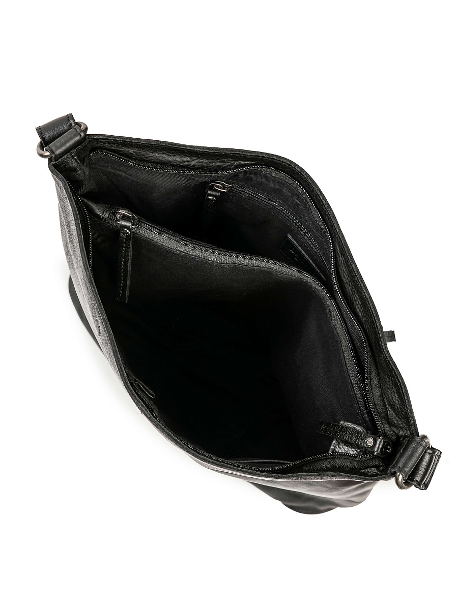 Сумка через плечо Dr.Koffer из натуральной кожи черная