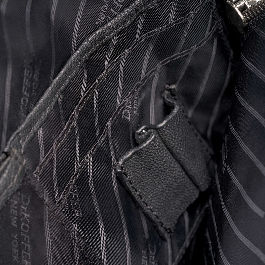 Сумка через плечо Dr.Koffer из натуральной кожи черная