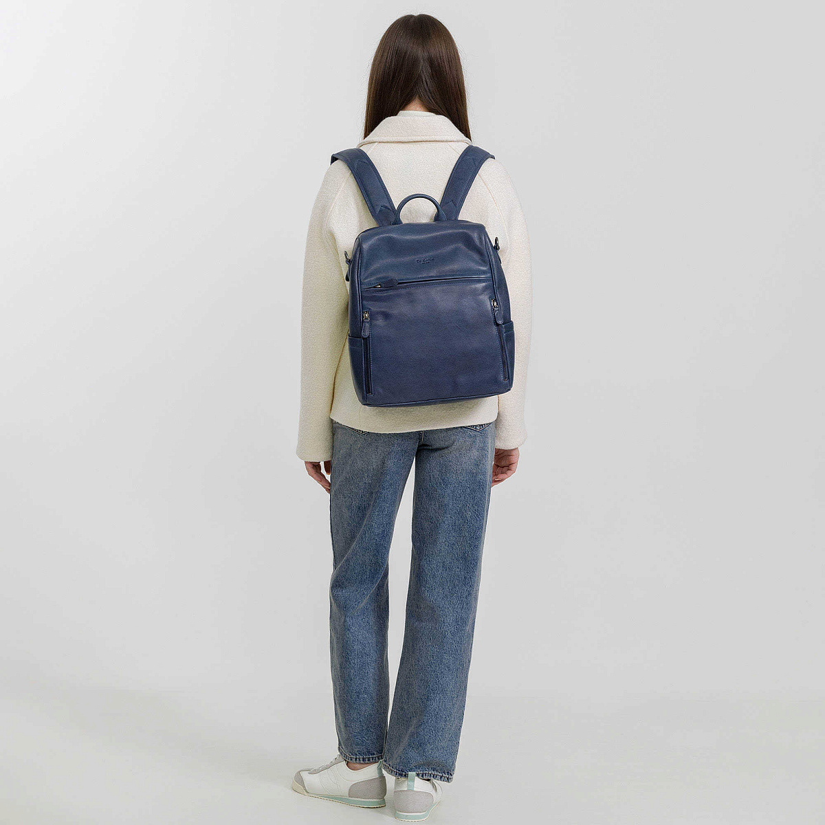 Рюкзак Dr.Koffer из натуральной кожи синий