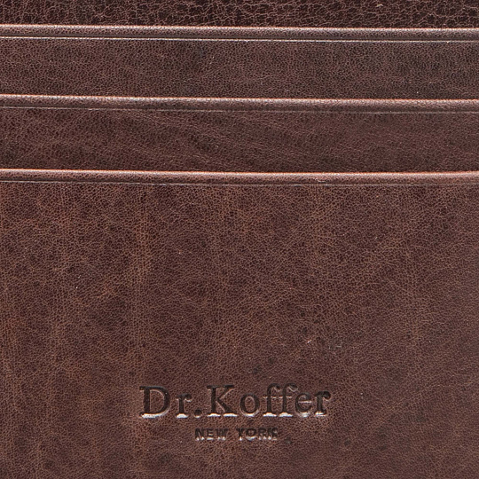 Кредитница Dr.Koffer из натуральной кожи коричневая