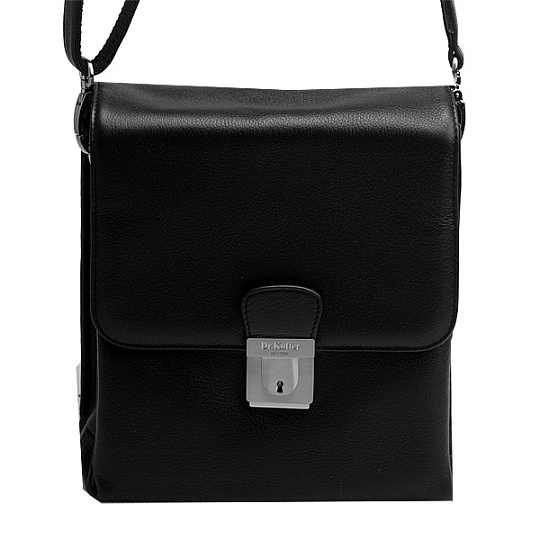 Сумка через плечо Dr.Koffer из натуральной кожи черная