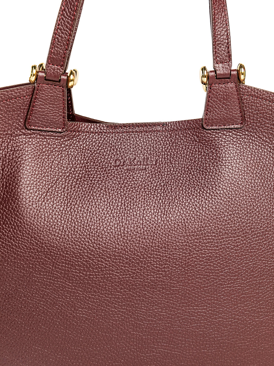 Женская сумка Dr. Koffer из натуральной кожи бордовая