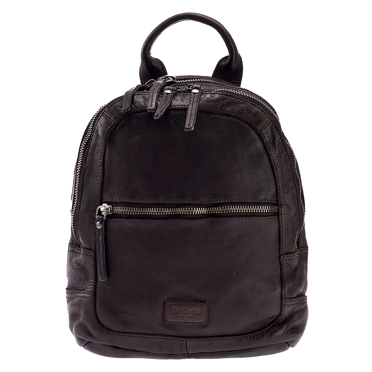 Рюкзак Dr.Koffer из натуральной кожи темно-коричневый