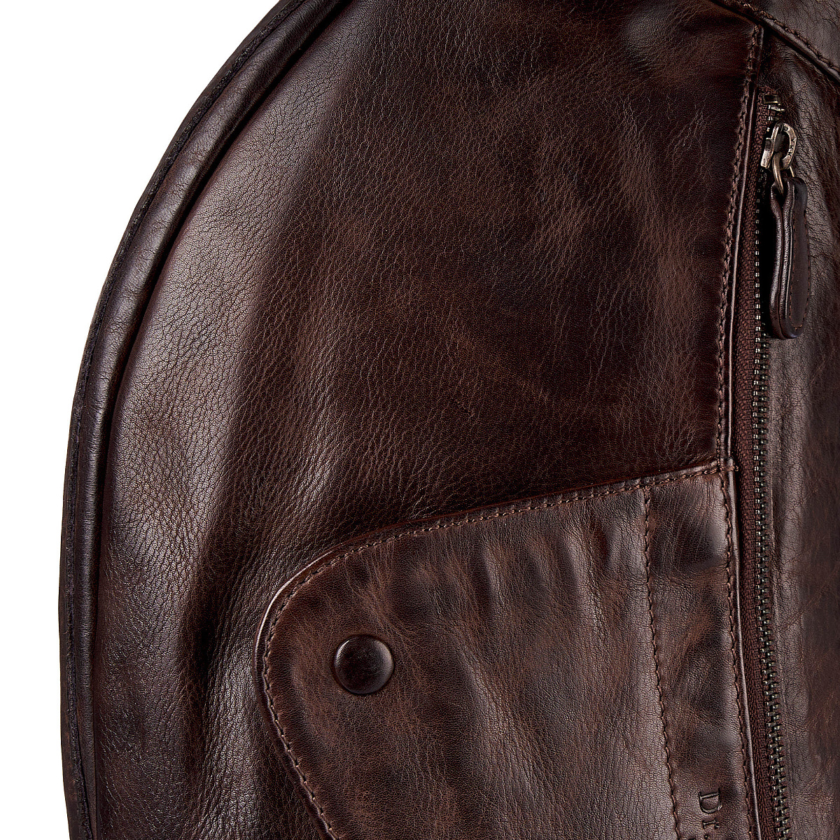Рюкзак Dr.Koffer из натуральной кожи темно-коричневый