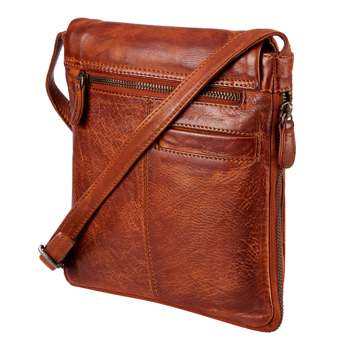 Сумка через плечо Dr.Koffer из натуральной кожи коричневая