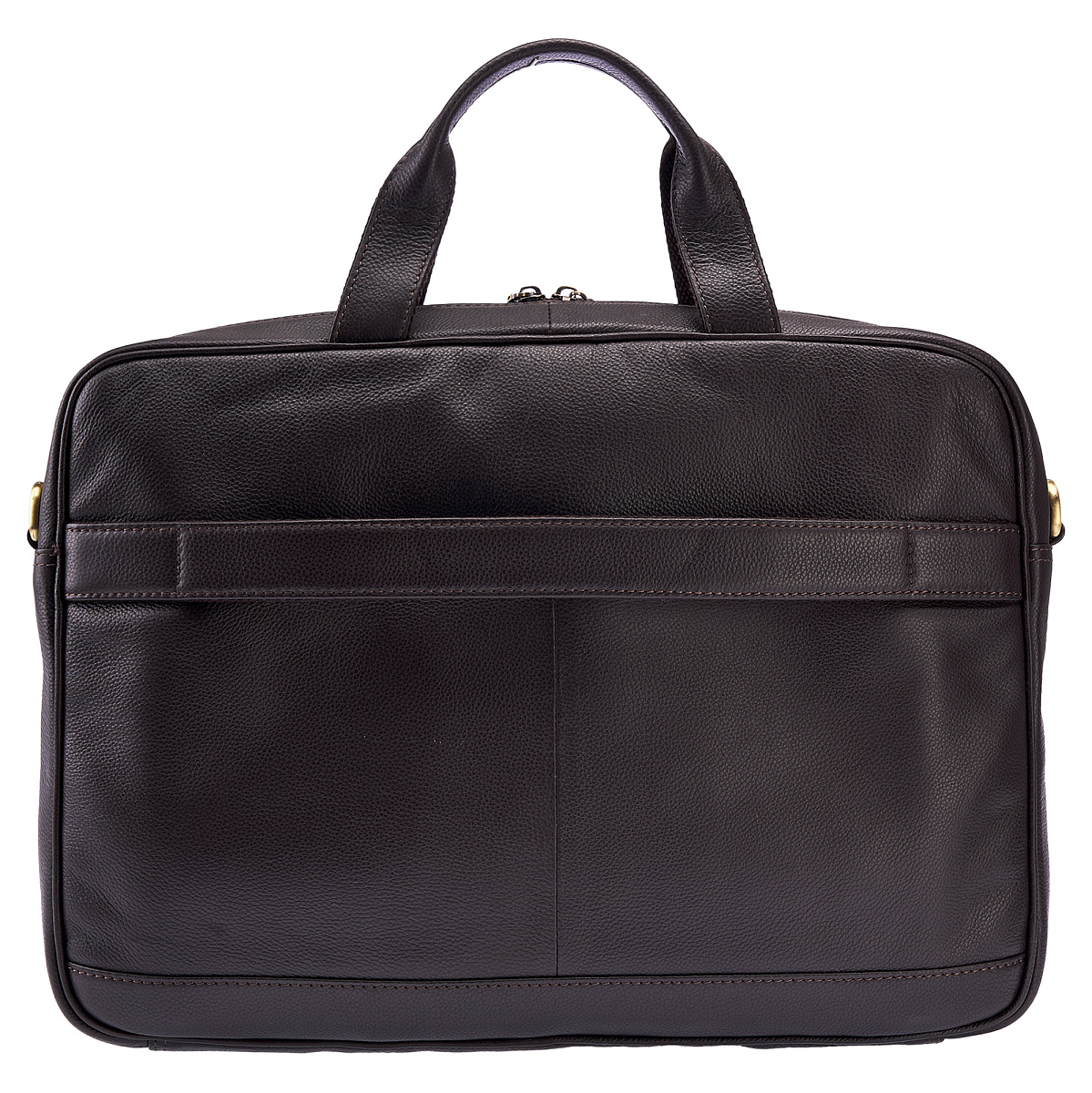 Деловая сумка Dr.Koffer из натуральной кожи темно-коричневая