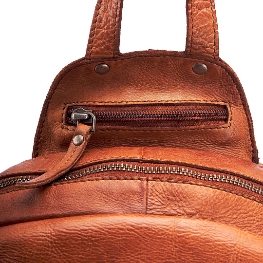 Рюкзак Dr.Koffer из натуральной кожи светло-коричневый