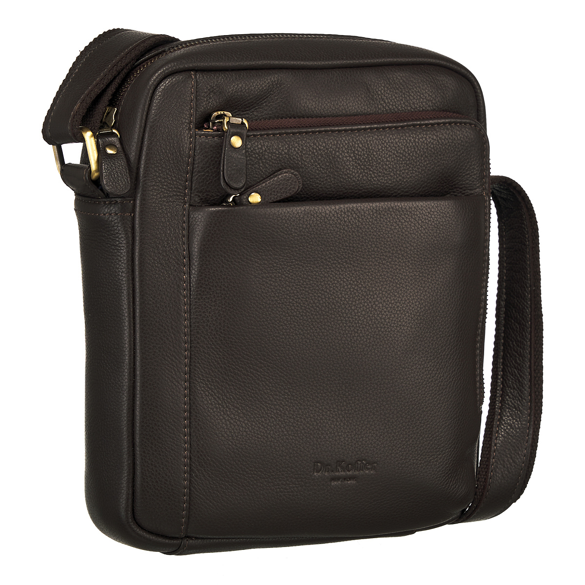 Сумка через плечо Dr.Koffer из натуральной кожи коричневая