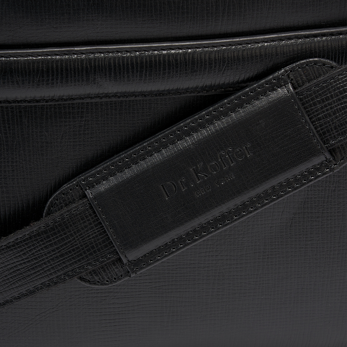Деловая сумка Dr.Koffer из натуральной кожи черная
