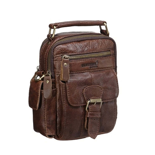 Сумка через плечо Dr.Koffer из натуральной кожи коричневая