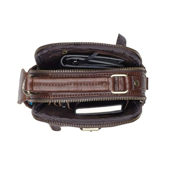 Сумка через плечо Dr.Koffer из натуральной кожи коричневая