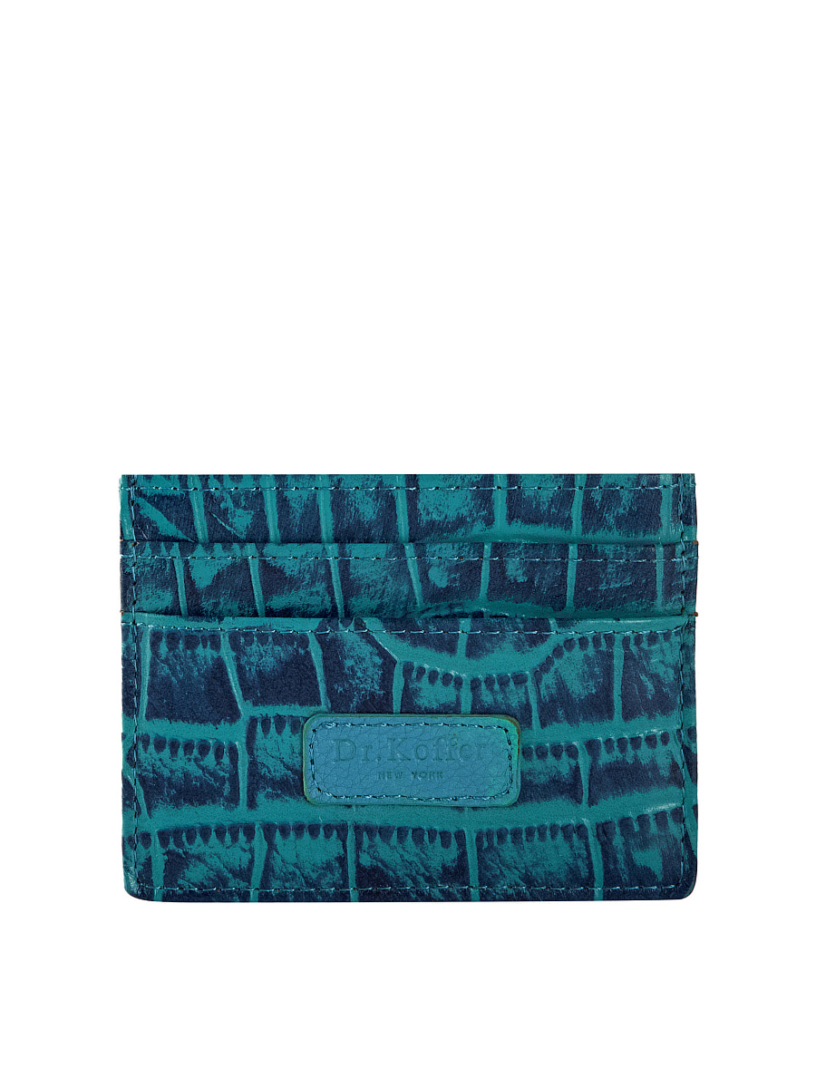 Кредитница Dr.Koffer из натуральной кожи синяя