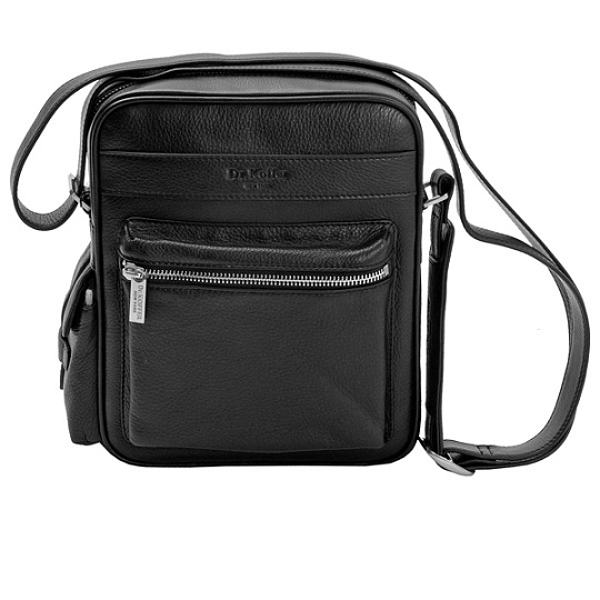 Сумка через плечо Dr.Koffer из натуральной кожи черная