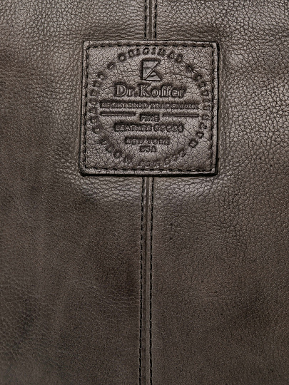 Сумка через плечо Dr.Koffer из натуральной кожи серая