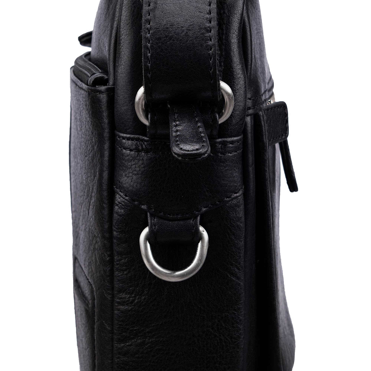 Сумка через плечо Dr.Koffer из натуральной кожи черная