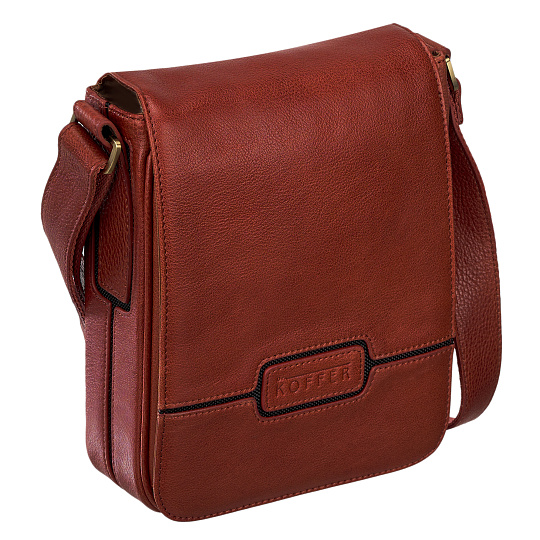 Сумка через плечо Dr.Koffer из натуральной кожи коричневая