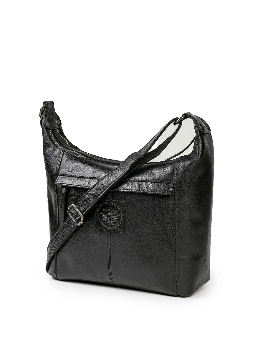 Сумка через плечо Dr.Koffer из натуральной кожи черная