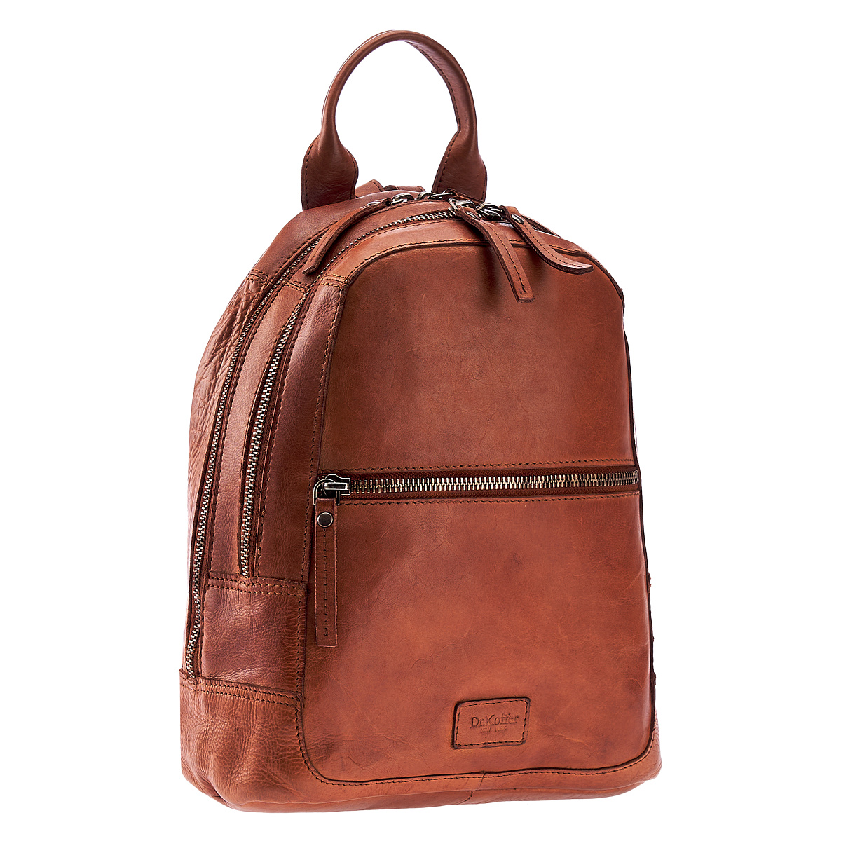 Рюкзак Dr.Koffer из натуральной кожи светло-коричневый
