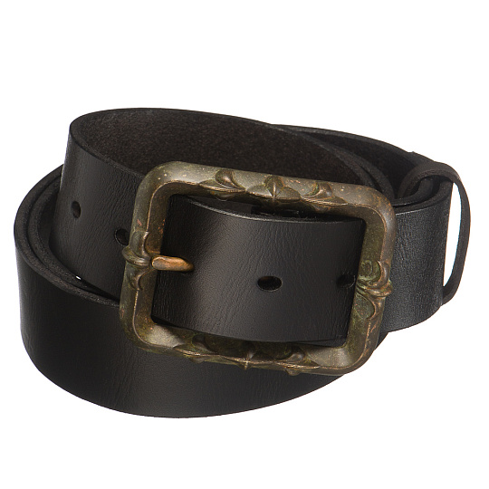 Ремень Dr. Koffer из натуральной кожи черный