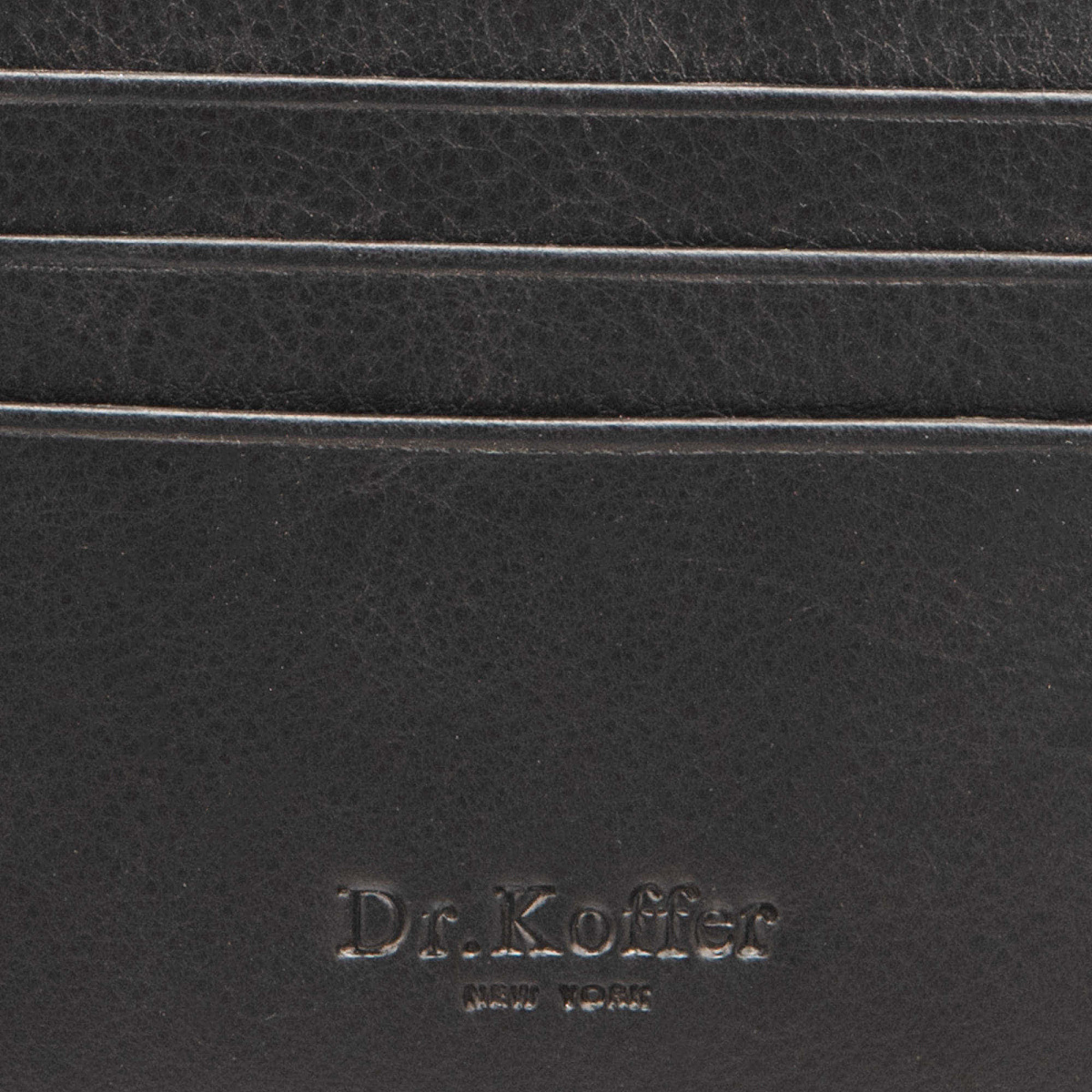 Кредитница Dr.Koffer из натуральной кожи черная