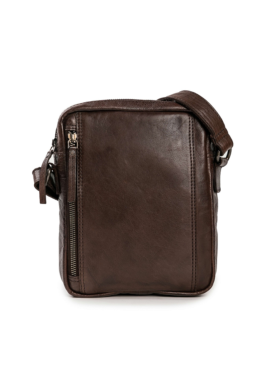 Сумка через плечо Dr.Koffer из натуральной кожи коричневая