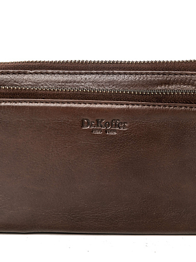 Портмоне Dr.Koffer из натуральной кожи коричневое