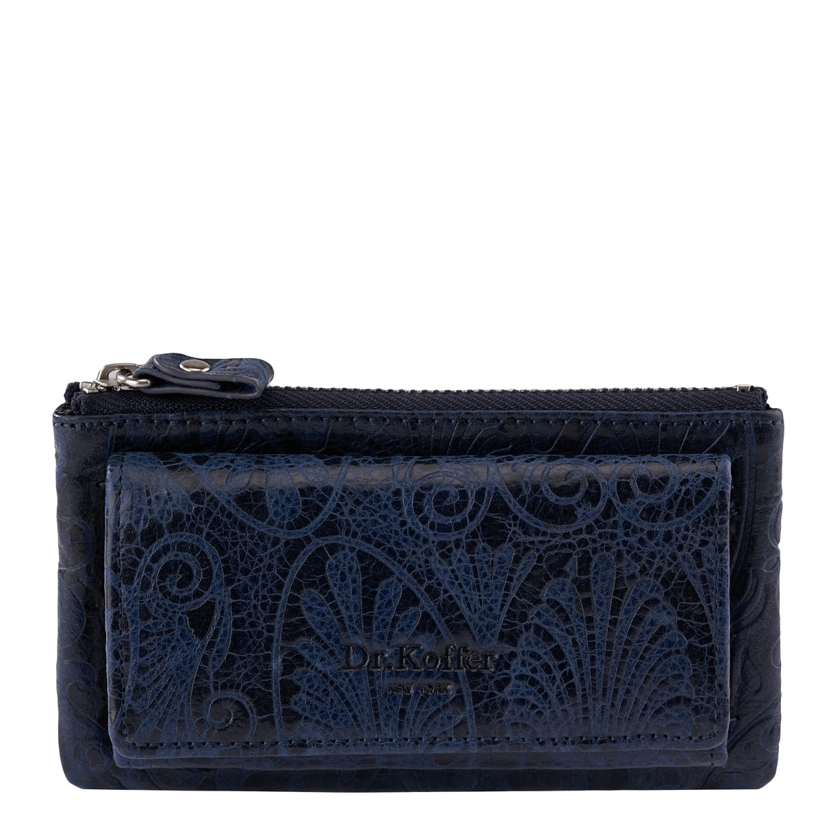 Ключница Dr.Koffer из натуральной кожи синяя