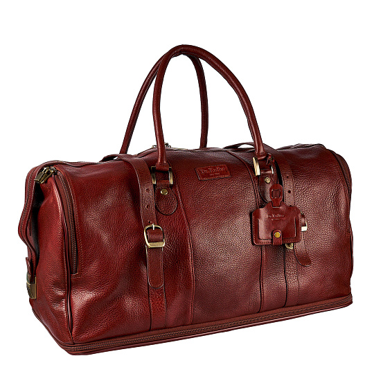 Сумка дорожная Dr.Koffer из натуральной кожи коричневая