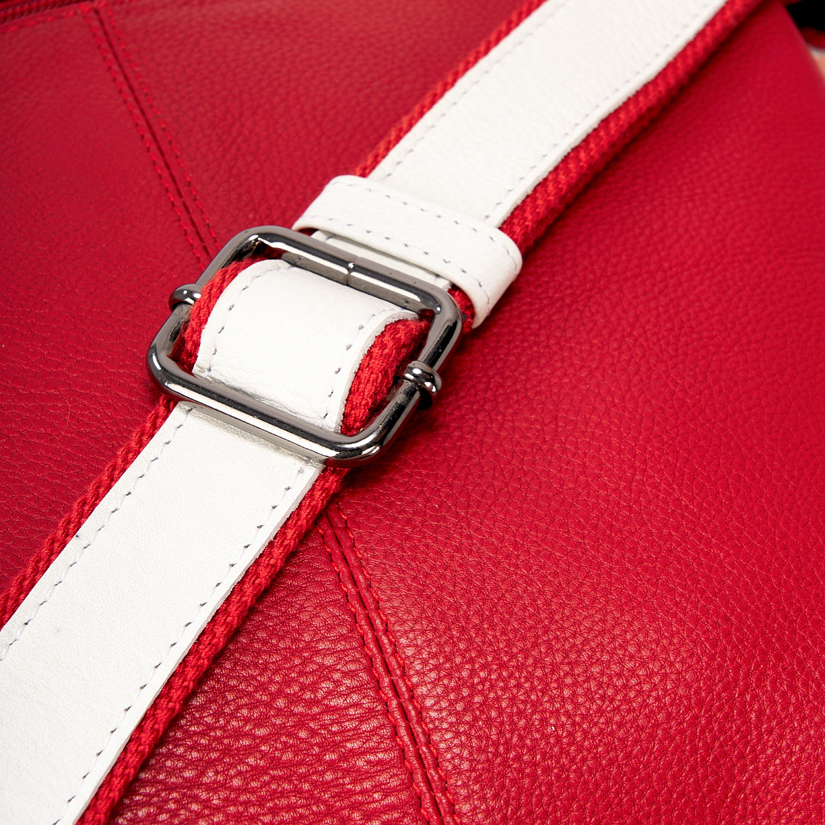 Сумка через плечо Dr.Koffer из натуральной кожи красная