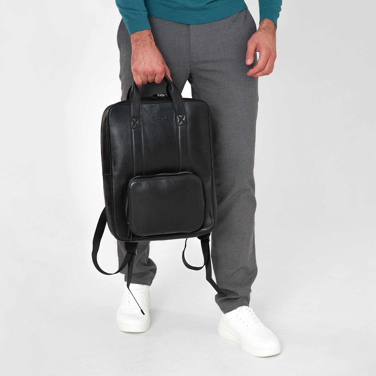 Рюкзак Dr.Koffer из натуральной кожи черный