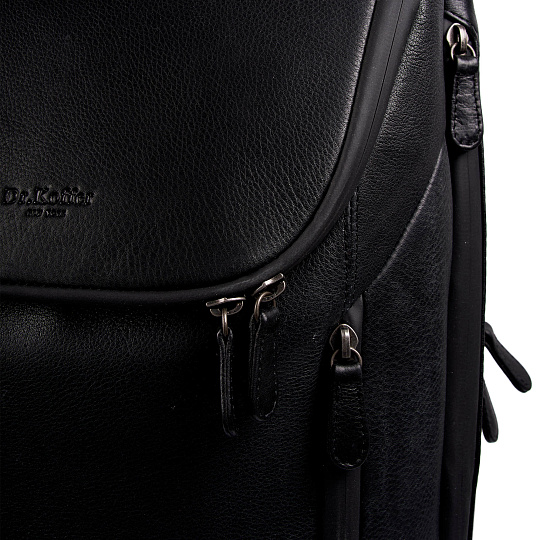Рюкзак Dr.Koffer из натуральной кожи черный