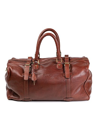 Сумка дорожная Dr.Koffer из натуральной кожи коричневая