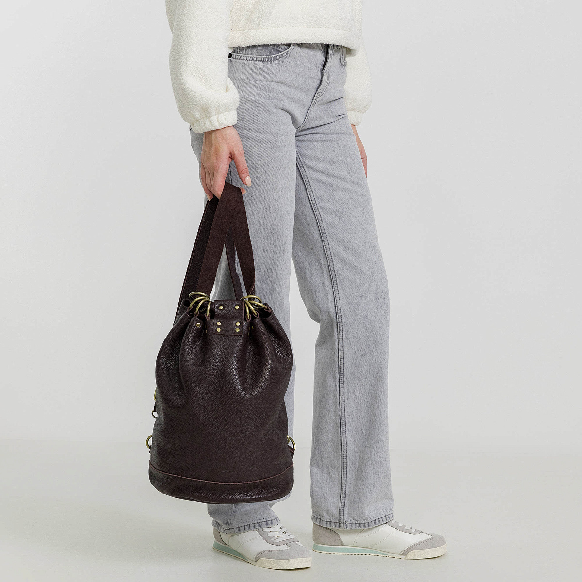 Рюкзак Dr.Koffer из натуральной кожи темно-коричневый