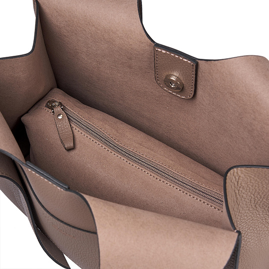 Женская сумка Dr. Koffer из натуральной кожи бежевая