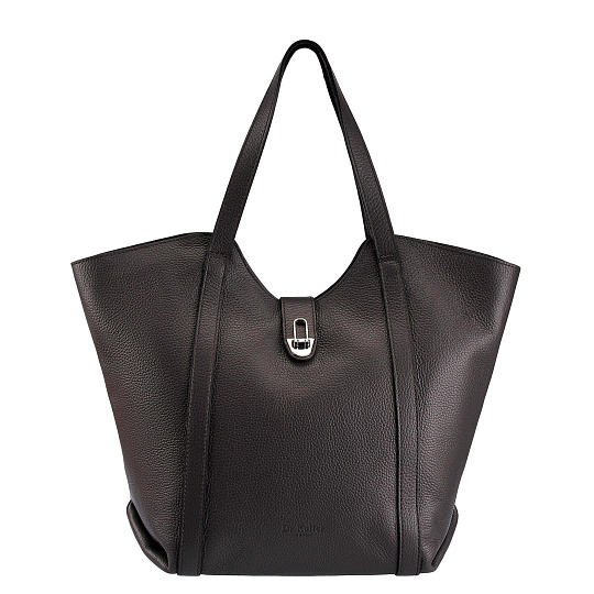 Женская сумка Dr. Koffer из натуральной кожи серая