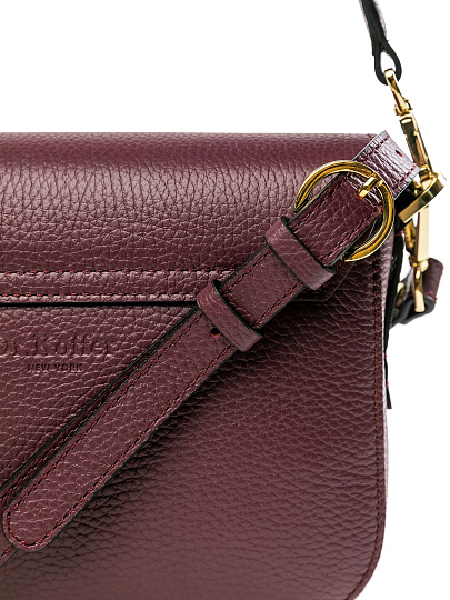 Женская сумка Dr.Koffer из натуральной кожи бордовая