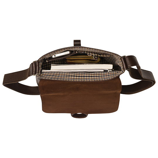 Сумка через плечо Dr.Koffer из натуральной кожи коричневая