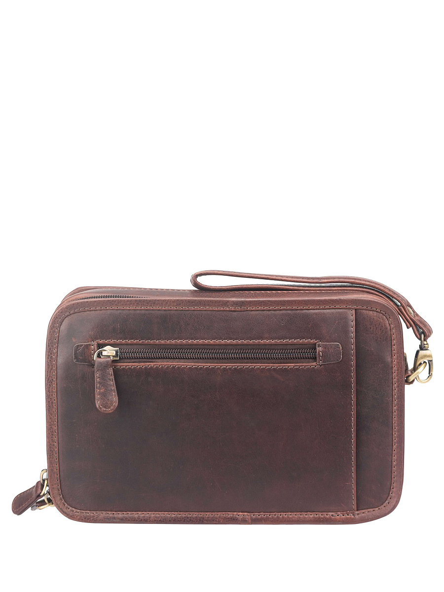 Сумка-визитка Dr. Koffer из натуральной кожи коричневая