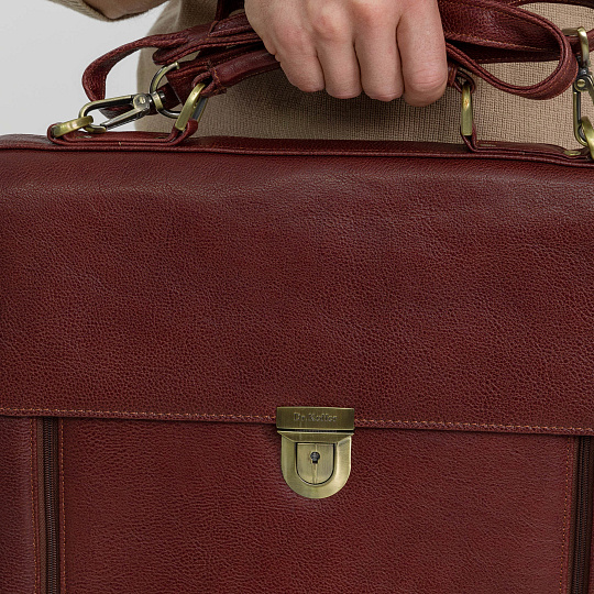 Портфель Dr.Koffer из натуральной кожи светло-коричневый