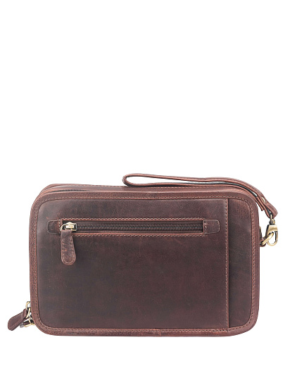 Сумка-визитка Dr. Koffer из натуральной кожи коричневая