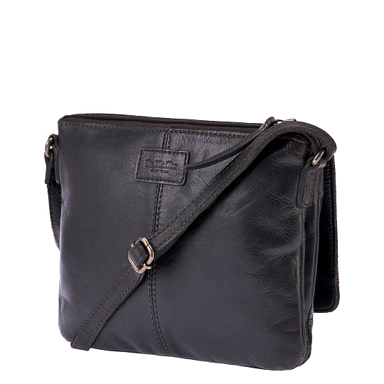 Сумка через плечо Dr.Koffer из натуральной кожи серая