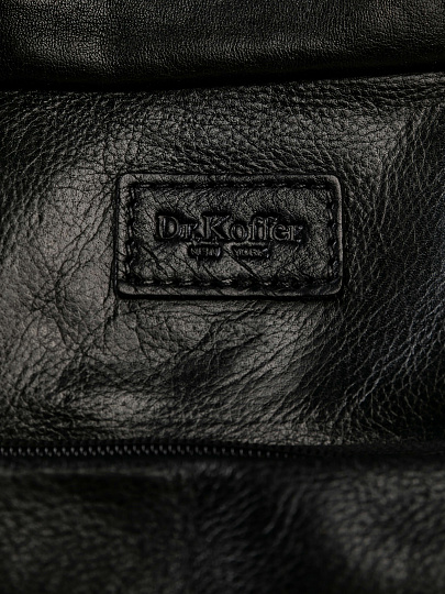 Деловая сумка Dr.Koffer из натуральной кожи черная