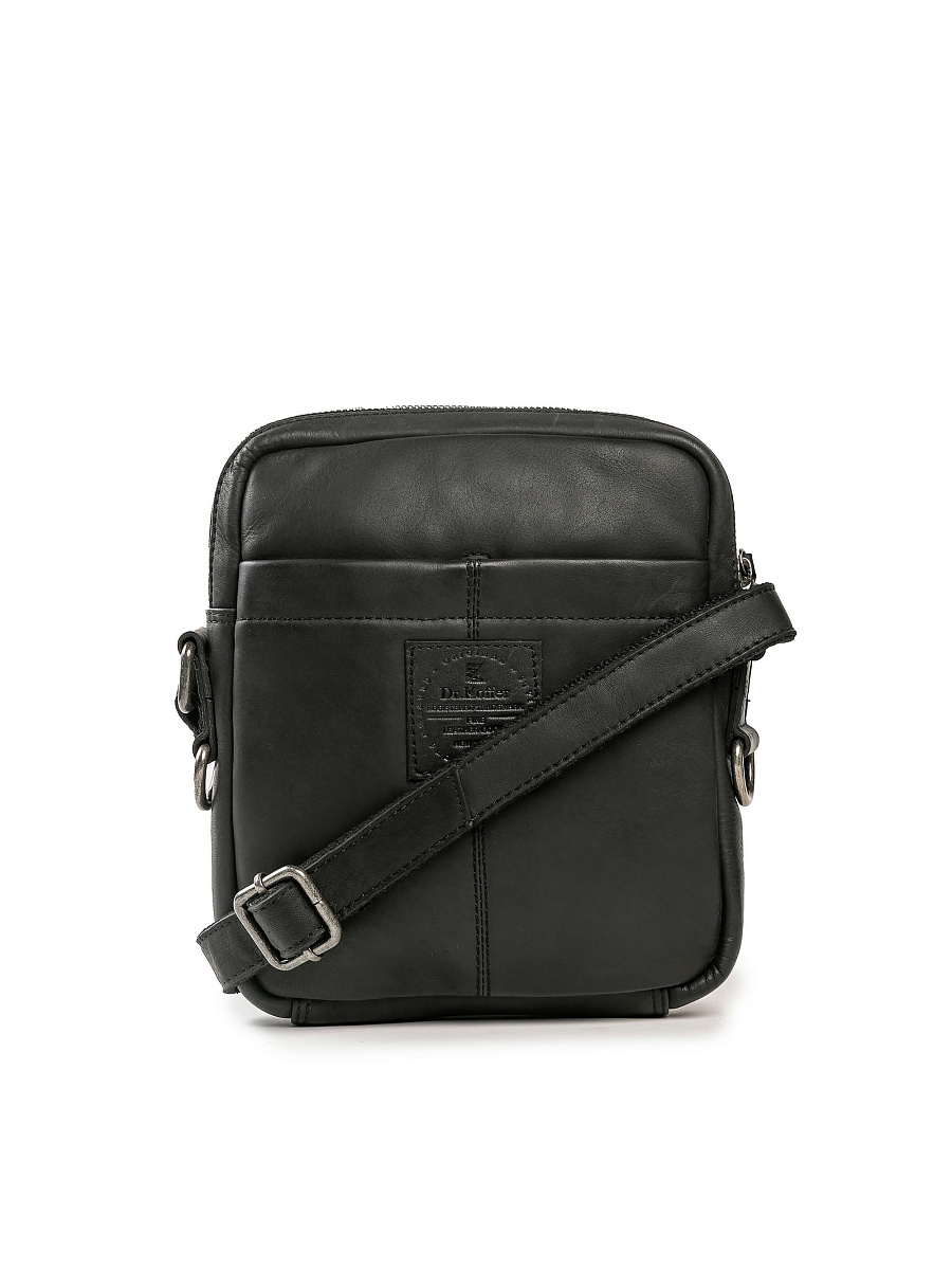 Сумка через плечо Dr.Koffer из натуральной кожи черная