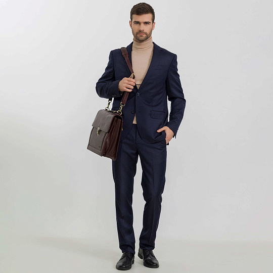 Портфель Dr.Koffer из натуральной кожи темно-коричневый