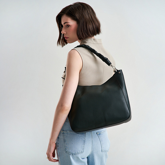 Женская сумка Dr. Koffer из натуральной кожи зеленая