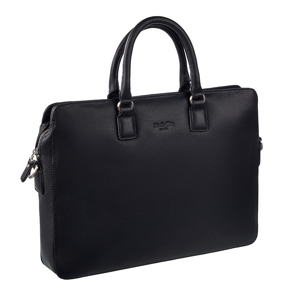 Деловая сумка Dr.Koffer из натуральной кожи черная