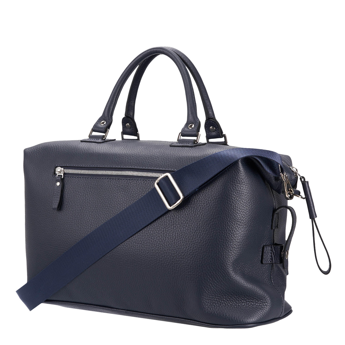 Сумка дорожная Dr.Koffer из натуральной кожи синяя