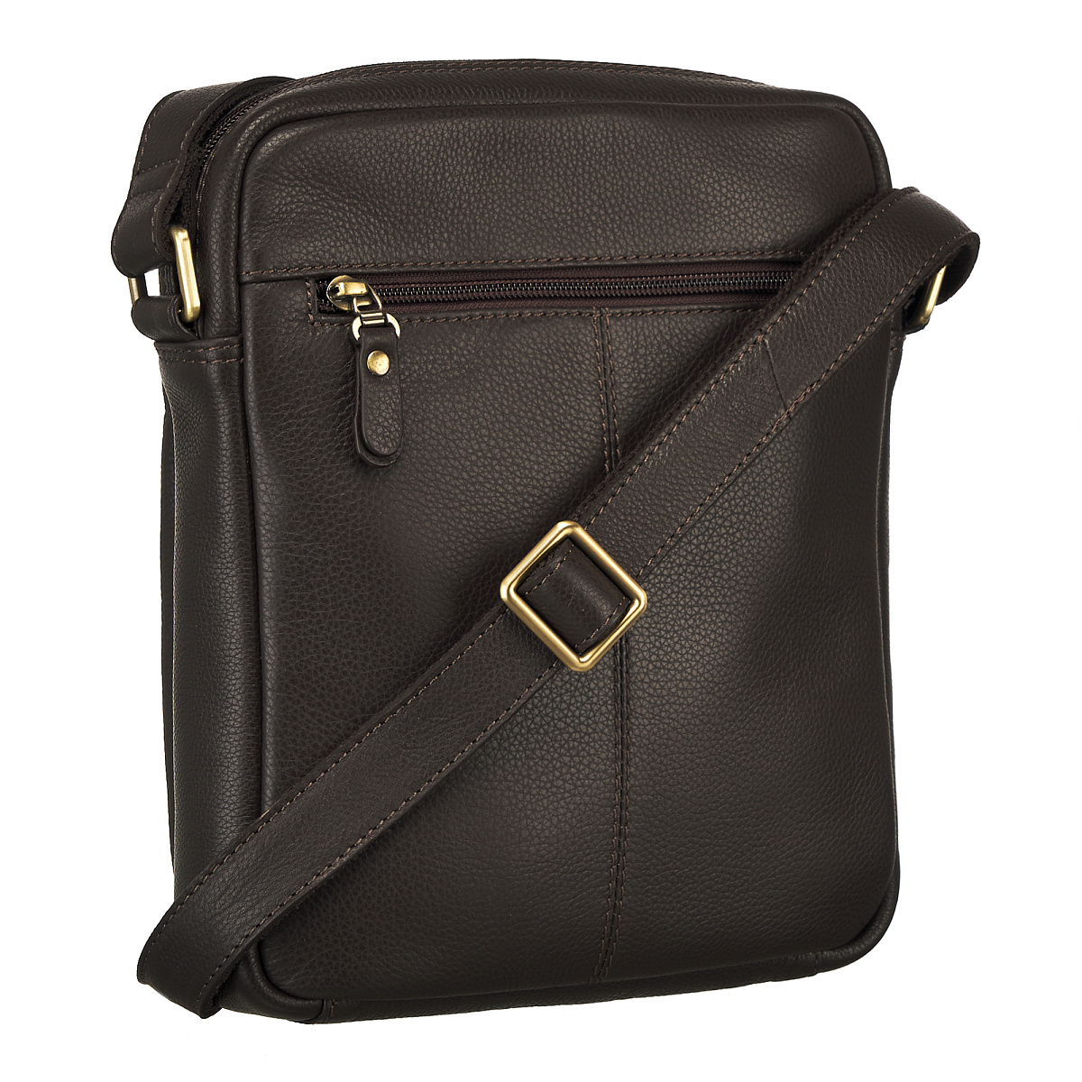 Сумка через плечо Dr.Koffer из натуральной кожи коричневая