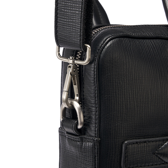 Деловая сумка Dr.Koffer из натуральной кожи черная