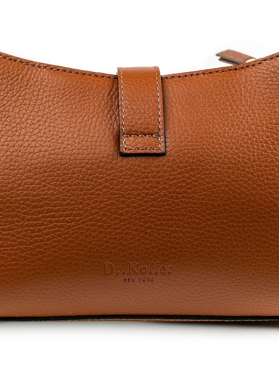 Женская сумка Dr.Koffer из натуральной кожи коричневая
